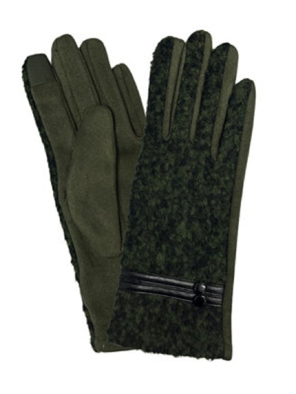 Marcus Adler
Boucle Glove Women's Olive Green Faux-Shearling Gloves